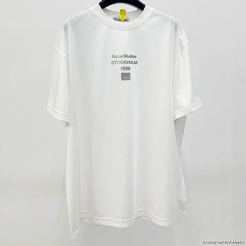 Acne Studios 2090-80 White Style Ac908066 Stockholm Logo T-Shirt Downtown Style