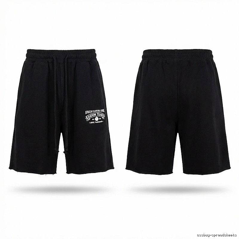 American casual black shorts of DENIM TEARS