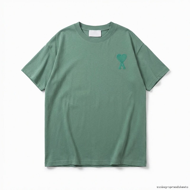 AMI Love Embroidery Minimalist Style T-shirt