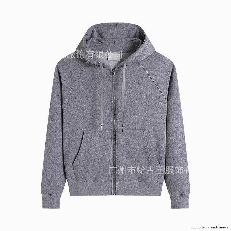 AMI simple and casual style gray hoodie