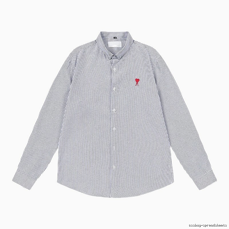 Ami striped minimalist style shirt