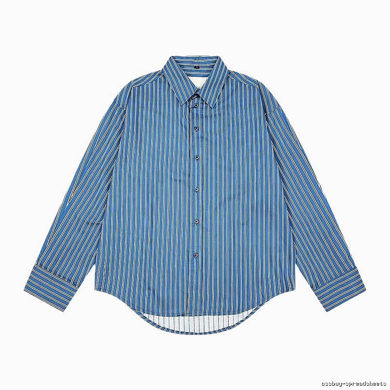 AMI striped retro-style blue shirt