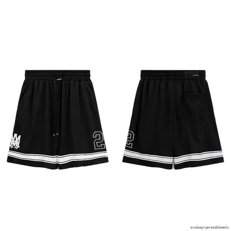 AMIRI American Basketball Style Black Athletic Shorts