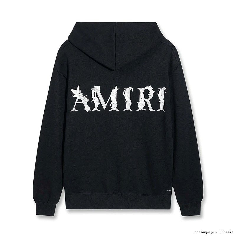 AMIRI letter-style black hoodie