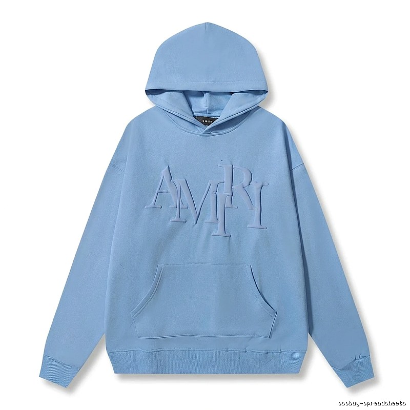 AMIRI Letter Style Light Blue Sweatshirt