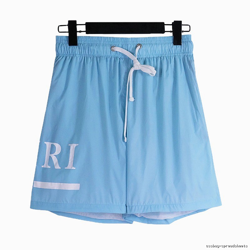 AMIRI Print Collection Street Style Light Blue Shorts