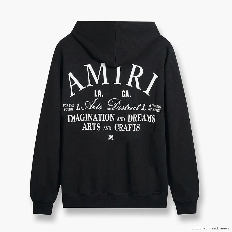 AMIRI printed style black hoodie
