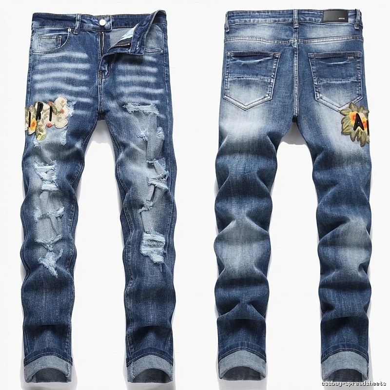 AMIRI Ripped Embroidered Jeans