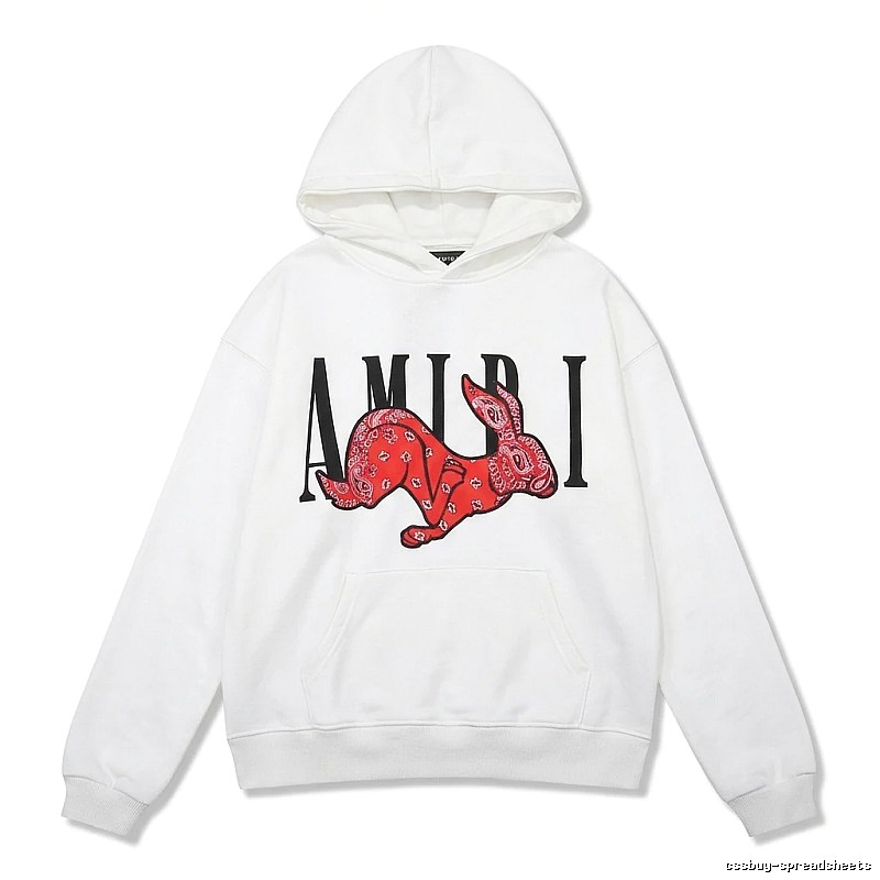 AMIRI White Sweatshirt with Rabbit Print