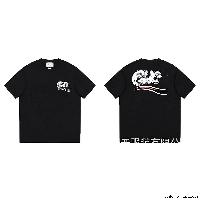 Balenciaga Graffiti Street Style Black T-Shirt