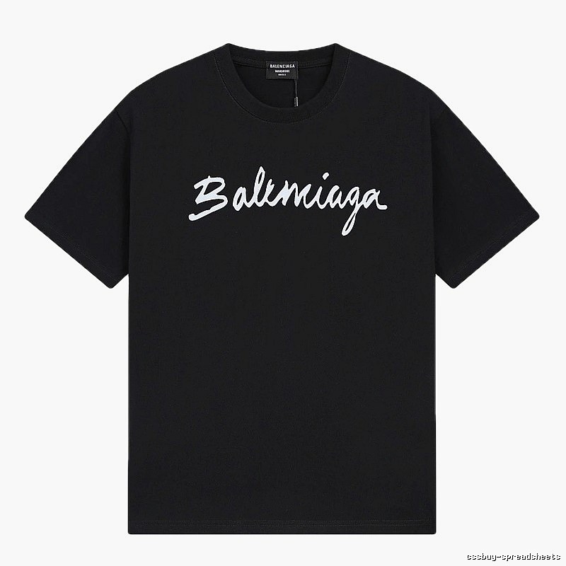 Balenciaga minimalist style black T-shirt