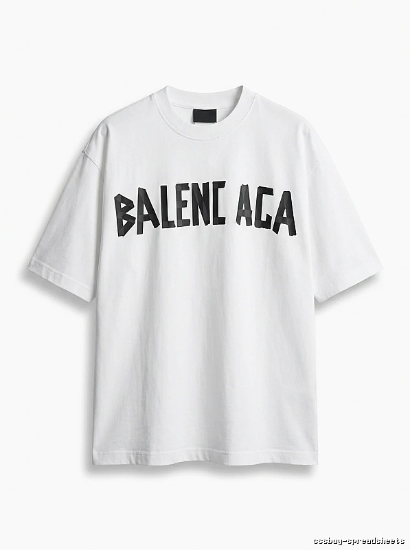 Balenciaga minimalist style white T-shirt
