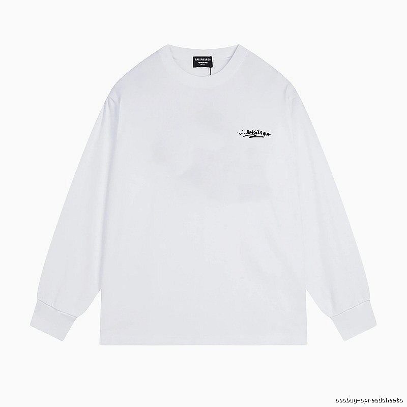 Balenciaga minimalist style white T-shirt