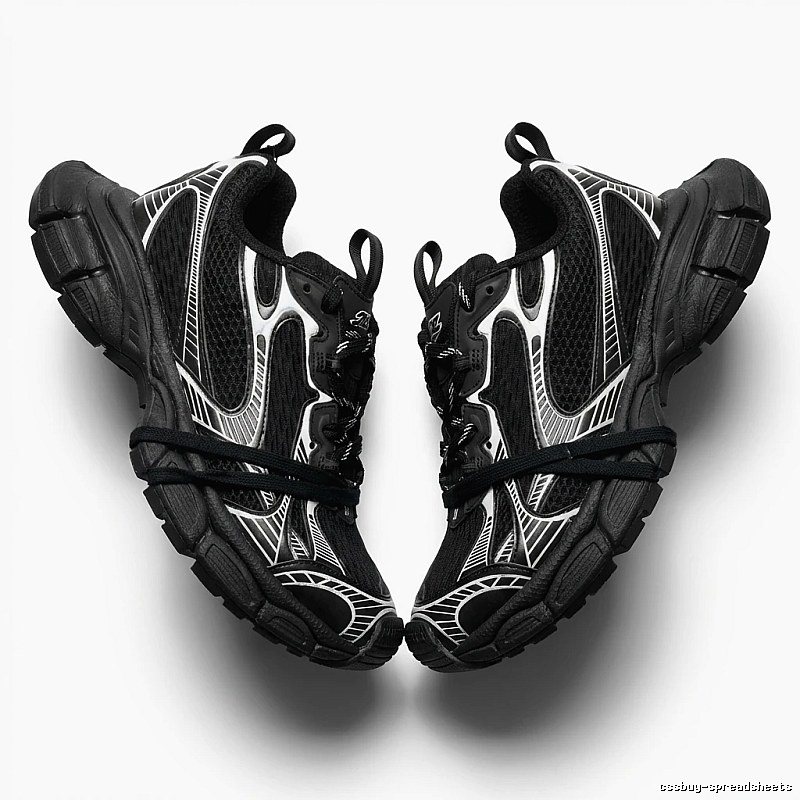 Balenciaga retro black and grey sports shoes