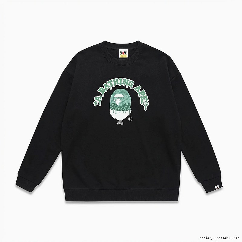 Bape Ape Head Trendy Cool Black Sweatshirt