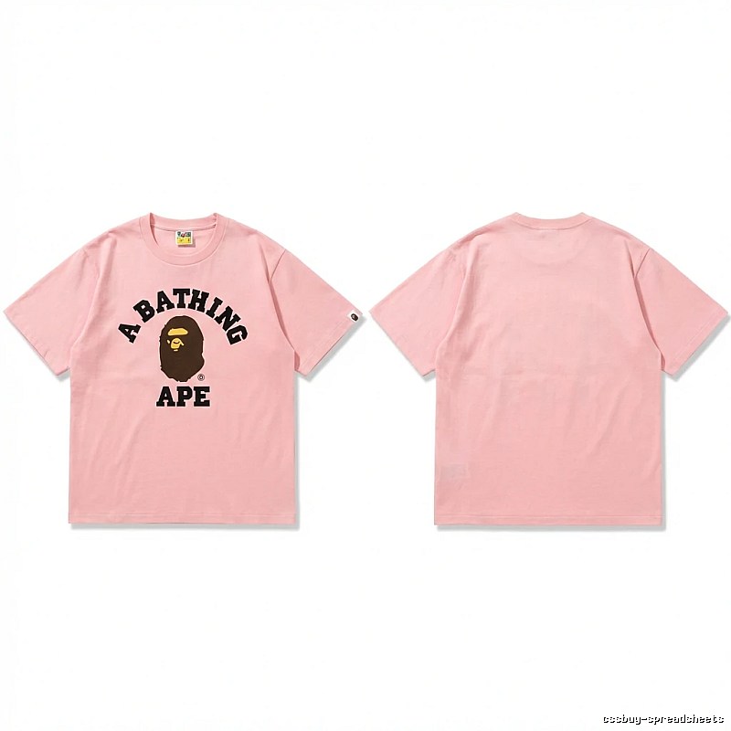 Bape Ape series pink T-shirt