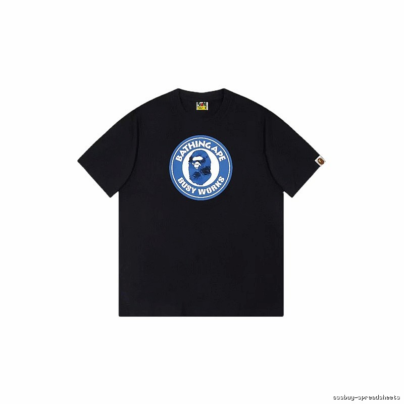 Bape Blue Label Trendy Cool Black T-shirt