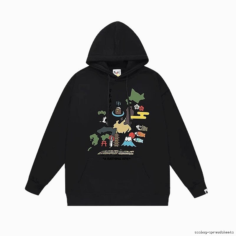 Bape Japanese-style black hoodie