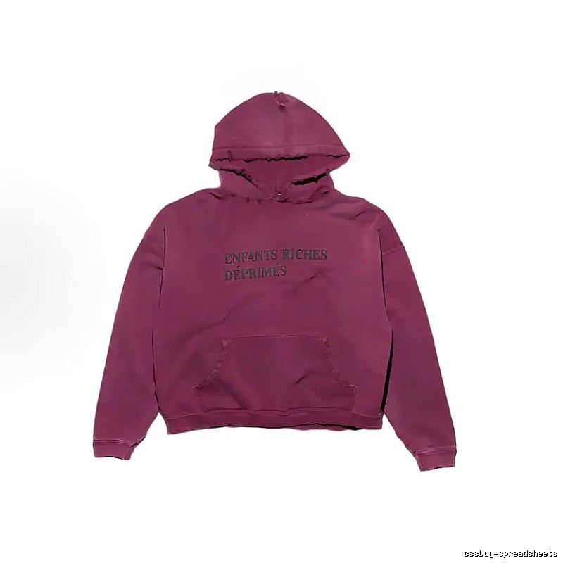 Burgundy Red Graphic Zip Hoodie Logo Detail