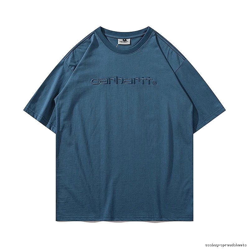 Carhartt Daily Logo T-shirt Light Blue Subtle for City Outfits