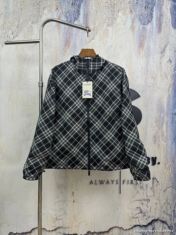 Check Zip Jacket with Burberry Branding