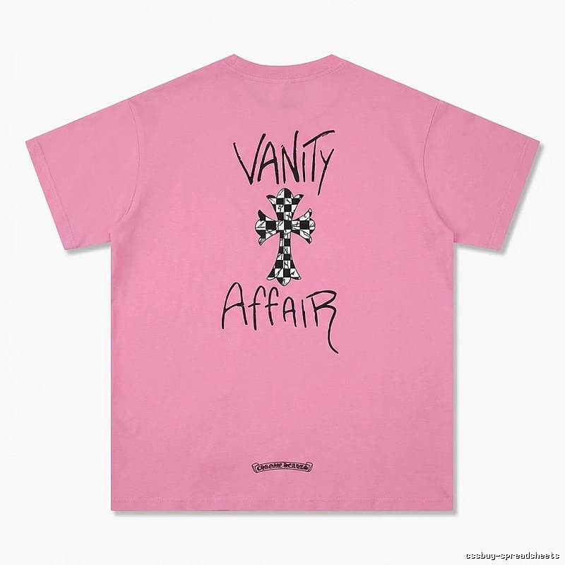 Chrome Hearts Trendy and Cool Style Pink T-shirt