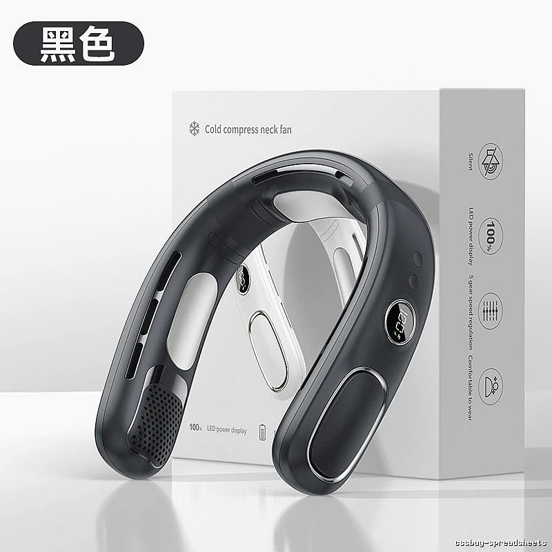 Commuter Cooling Wearable Neck Fan 4000mah Black