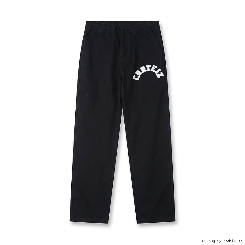 Corteiz retro-style black trousers
