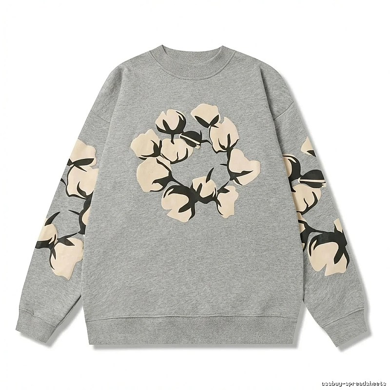DENIM TEARS Cotton Element Grey Sweatshirt