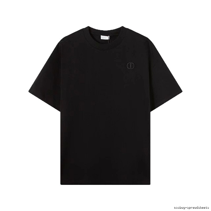 Dior Classic Collection Minimalist Style Black T-Shirt