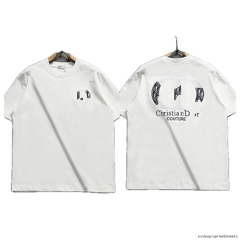 Dior Couture Monogram-style White Short-sleeve T-shirt