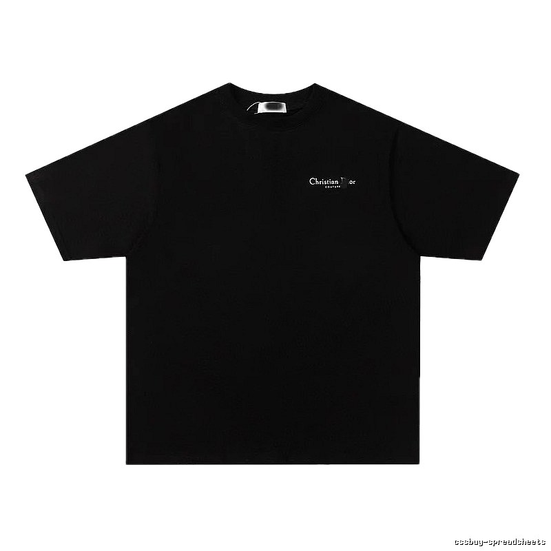 Dior Haute Couture Collection Minimalist Style Black Short-sleeve T-shirt