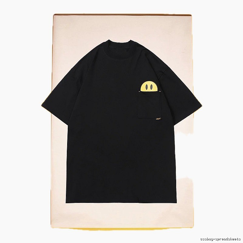 DREW Smiley Series Street Style Black T-Shirt
