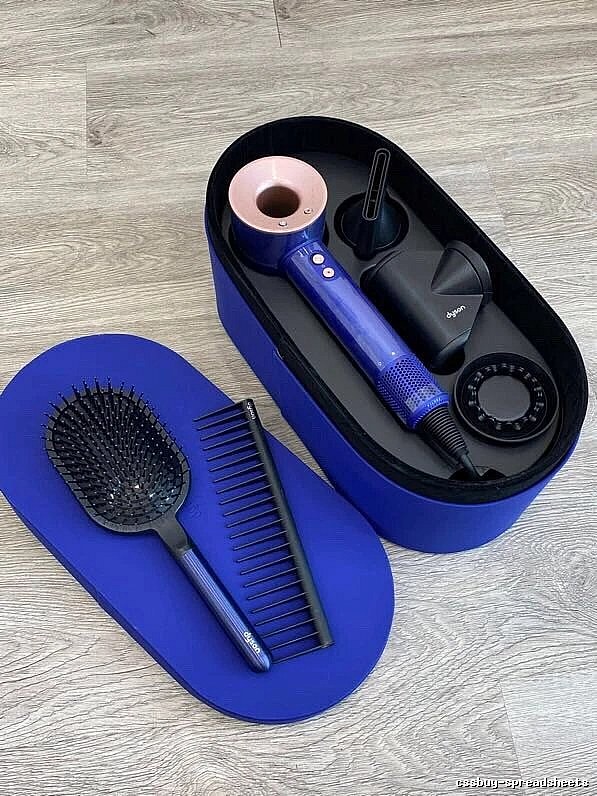 Dyson Hair Styler with Blue Airwrap-style Styler Set Detail