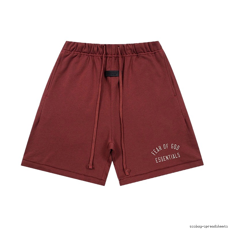 ESSENTIALS casual style burgundy shorts