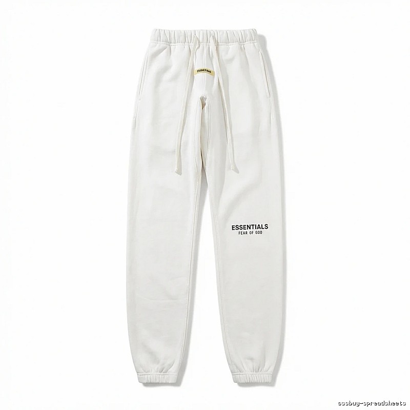 ESSENTIALS minimalist style white sweatpants