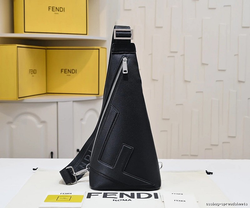 Fendi Sling Bag with Black Fendi Triangular Sling Bag Detail