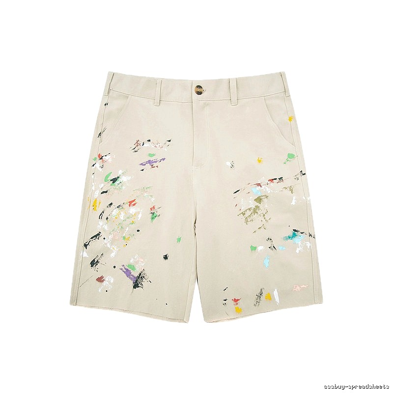Gallery Dept Graffiti Style Beige Shorts
