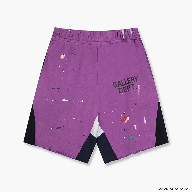 Gallery Dept Graffiti Style Purple Shorts