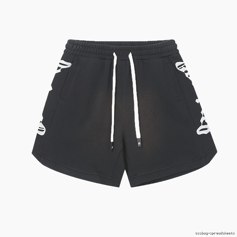 Godspeed skeleton print street style black shorts