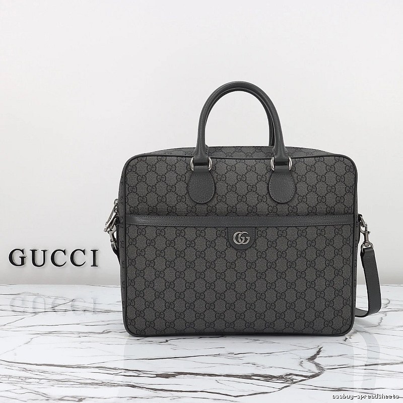 Gray GG Briefcase Gucci Briefcase for Photo Ready Styling