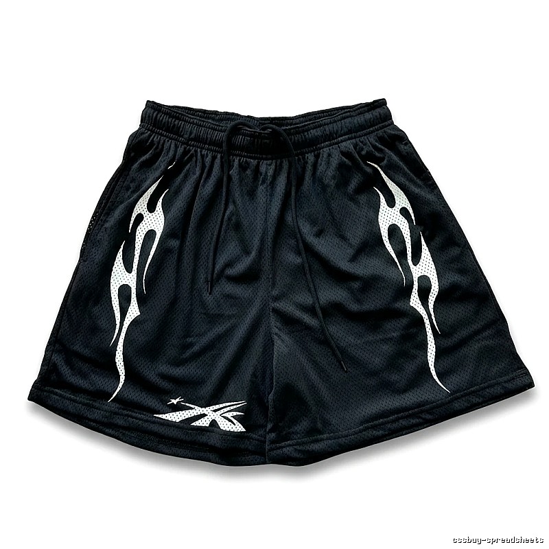 Hellstar Flame Wind Black Shorts