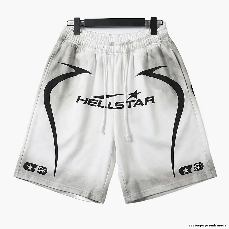 Hellstar Trendy Style White Shorts