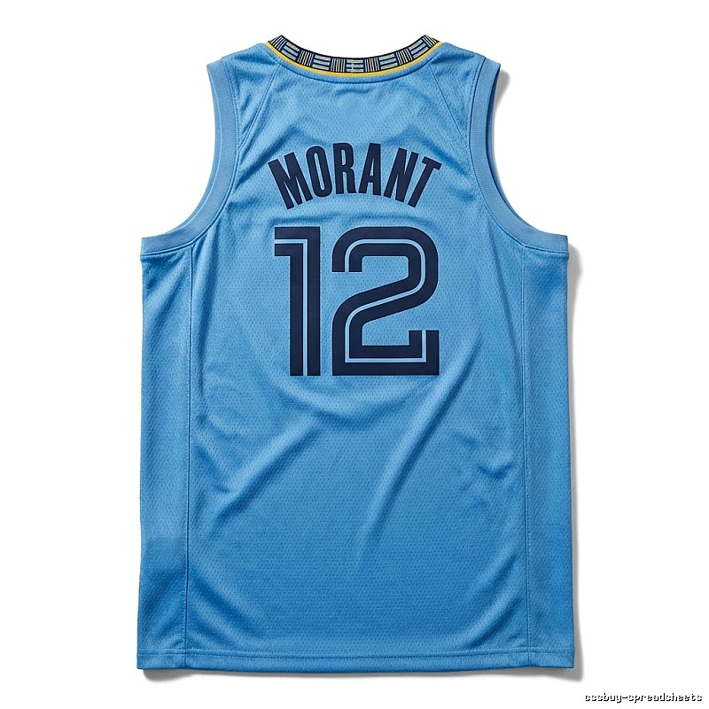 Ja Morant series basketball-style blue jersey