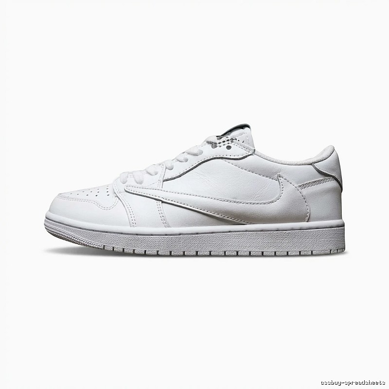 Jordan AJ1 simple white canvas shoes
