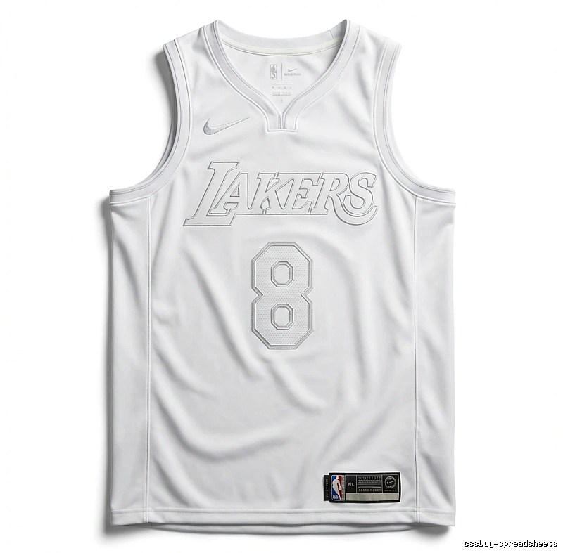 Kobe Lakers retro-style white tank top