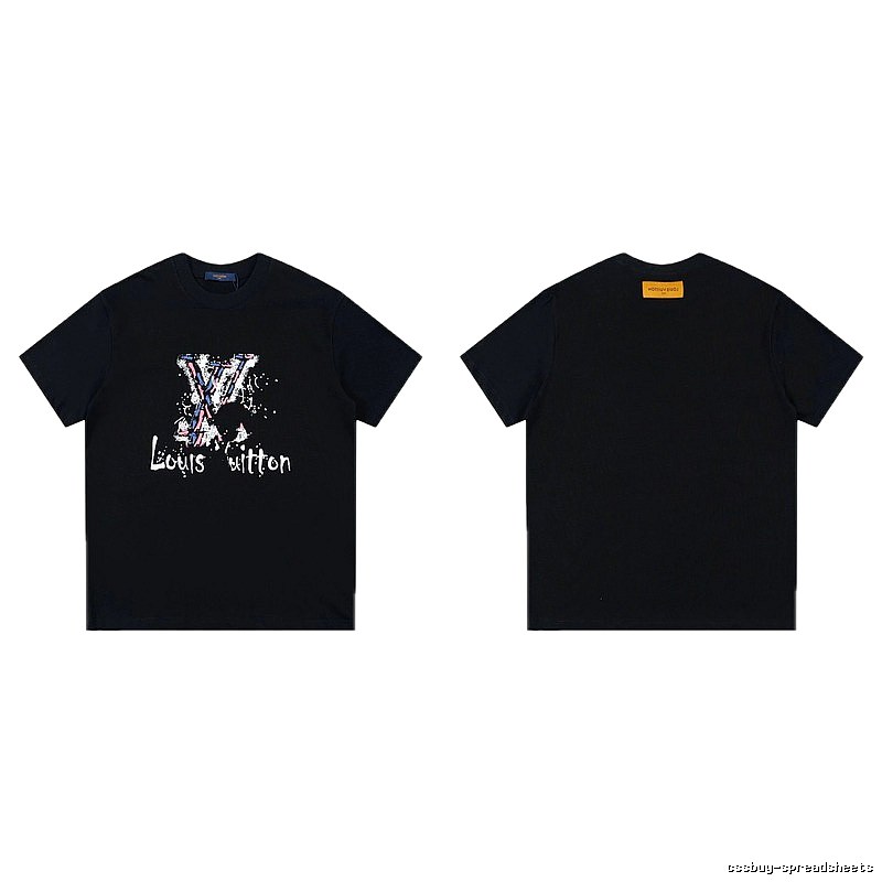 Louis Vuitton Graffiti Street Style Black T-shirt