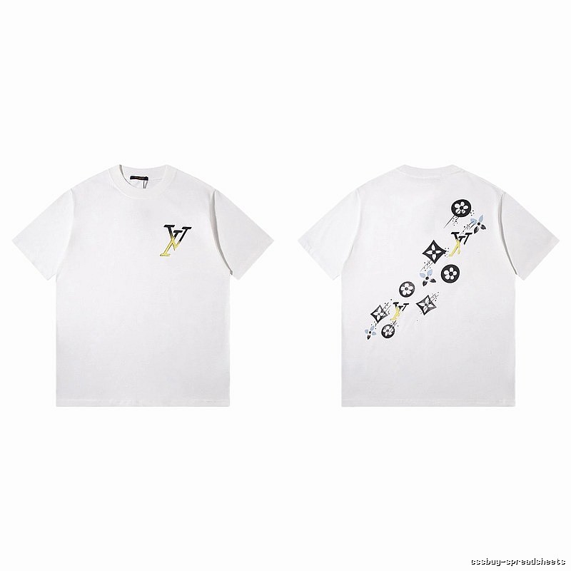 Louis Vuitton Monogram Trendy Style White T-Shirt
