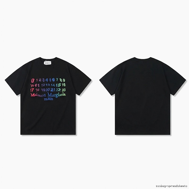 Maison Margiela black T-shirt with digital printing style