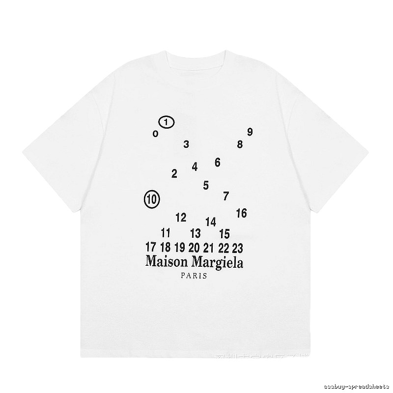 Maison Margiela Digital Print Trendy Cool Style White T-Shirt